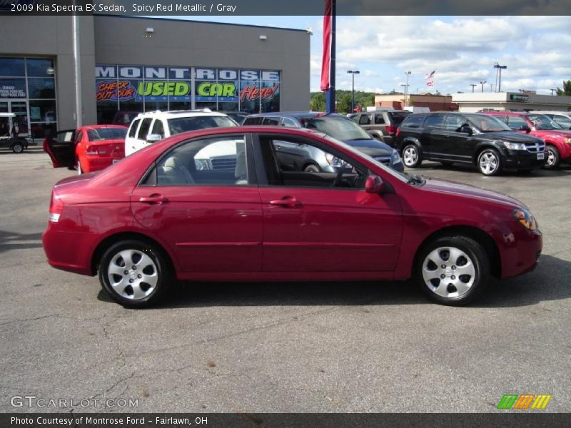 Spicy Red Metallic / Gray 2009 Kia Spectra EX Sedan