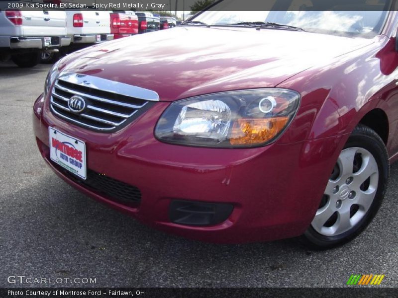 Spicy Red Metallic / Gray 2009 Kia Spectra EX Sedan