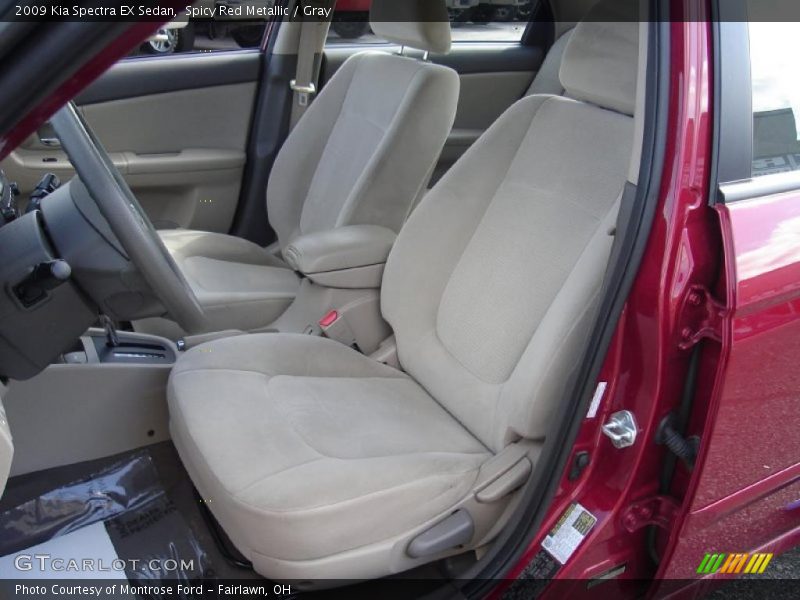 Spicy Red Metallic / Gray 2009 Kia Spectra EX Sedan