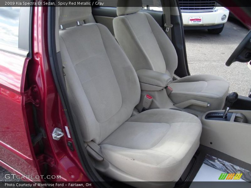 Spicy Red Metallic / Gray 2009 Kia Spectra EX Sedan