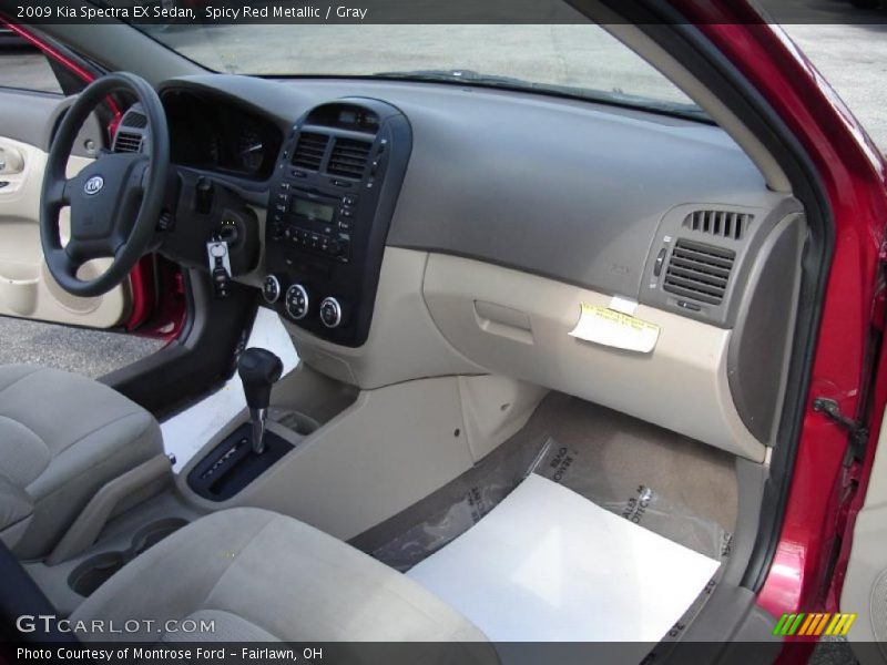 Spicy Red Metallic / Gray 2009 Kia Spectra EX Sedan