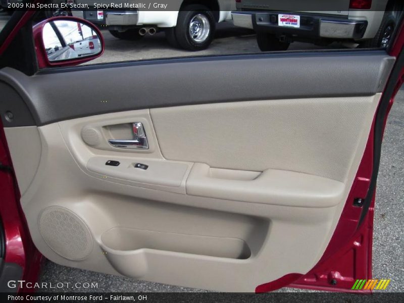 Spicy Red Metallic / Gray 2009 Kia Spectra EX Sedan