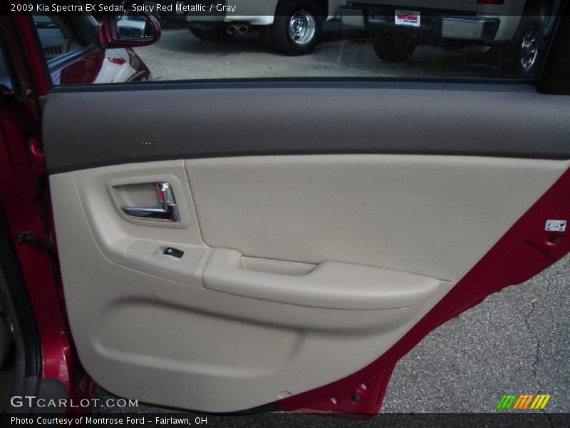 Spicy Red Metallic / Gray 2009 Kia Spectra EX Sedan