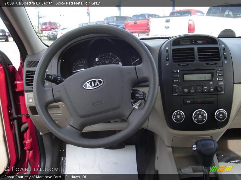 Spicy Red Metallic / Gray 2009 Kia Spectra EX Sedan
