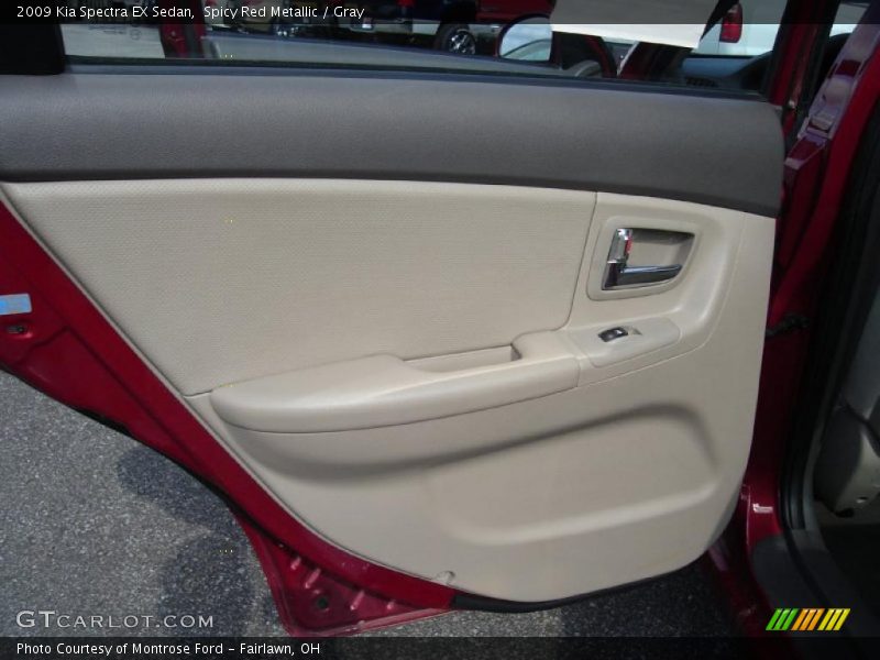 Spicy Red Metallic / Gray 2009 Kia Spectra EX Sedan