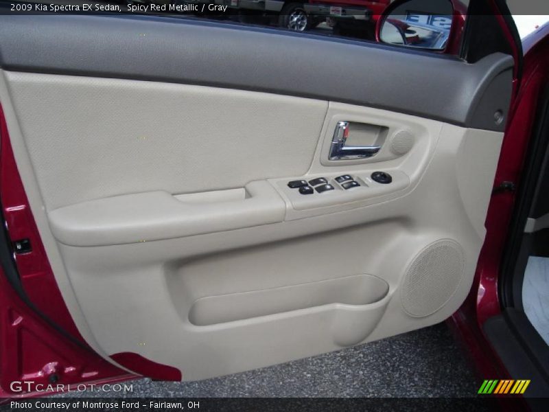 Spicy Red Metallic / Gray 2009 Kia Spectra EX Sedan