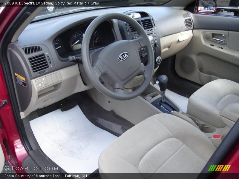 Spicy Red Metallic / Gray 2009 Kia Spectra EX Sedan