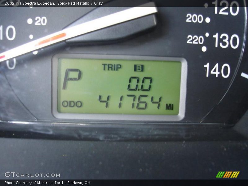 Spicy Red Metallic / Gray 2009 Kia Spectra EX Sedan