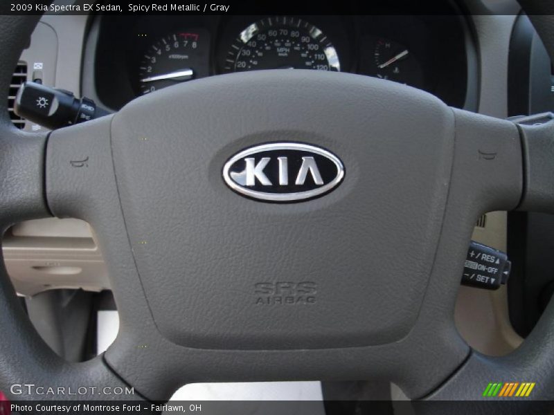 Spicy Red Metallic / Gray 2009 Kia Spectra EX Sedan