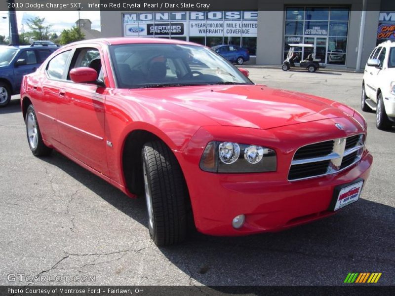 Inferno Red Crystal Pearl / Dark Slate Gray 2010 Dodge Charger SXT