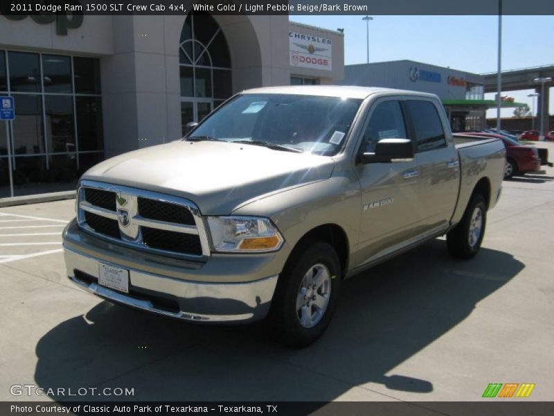 White Gold / Light Pebble Beige/Bark Brown 2011 Dodge Ram 1500 SLT Crew Cab 4x4