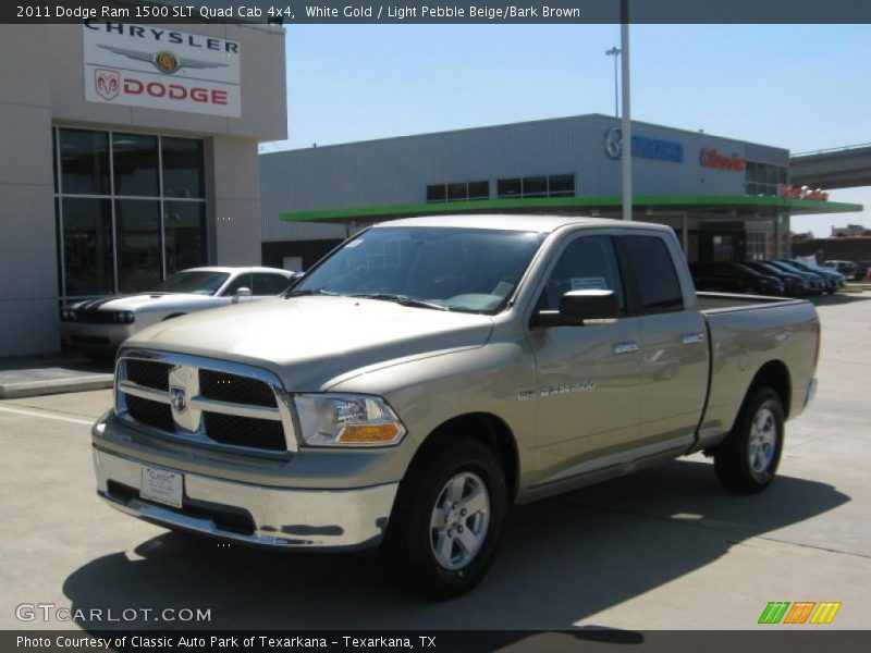 White Gold / Light Pebble Beige/Bark Brown 2011 Dodge Ram 1500 SLT Quad Cab 4x4