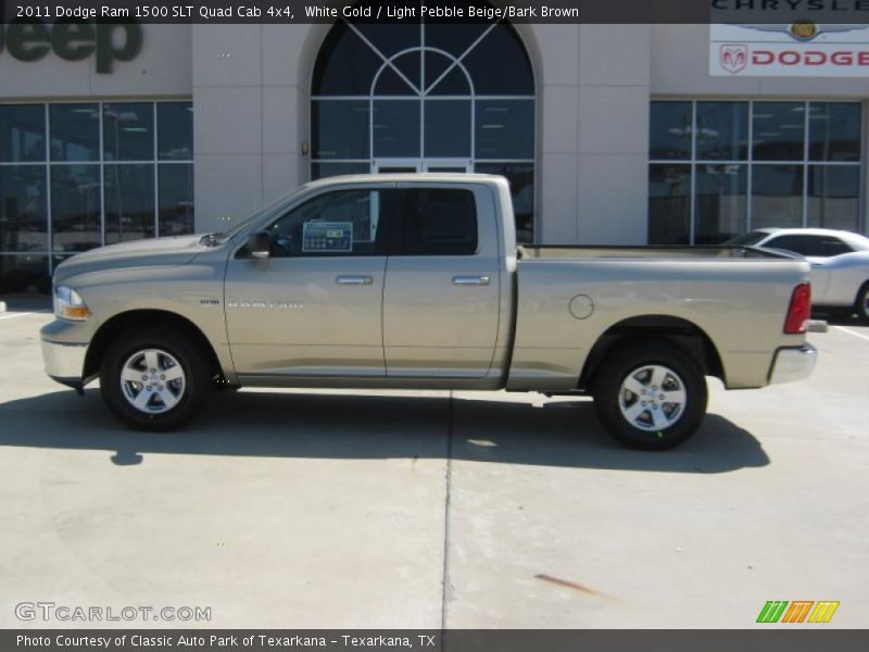 White Gold / Light Pebble Beige/Bark Brown 2011 Dodge Ram 1500 SLT Quad Cab 4x4