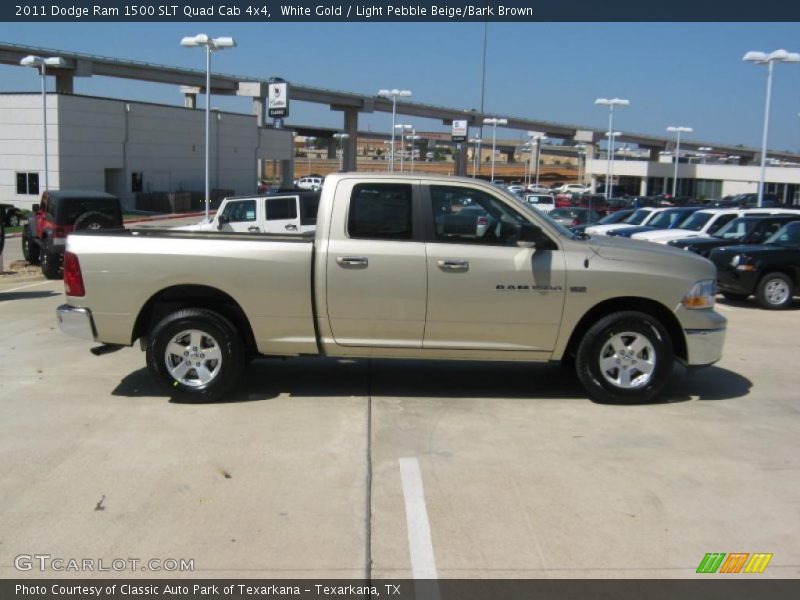 White Gold / Light Pebble Beige/Bark Brown 2011 Dodge Ram 1500 SLT Quad Cab 4x4