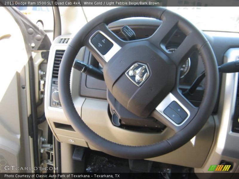 White Gold / Light Pebble Beige/Bark Brown 2011 Dodge Ram 1500 SLT Quad Cab 4x4