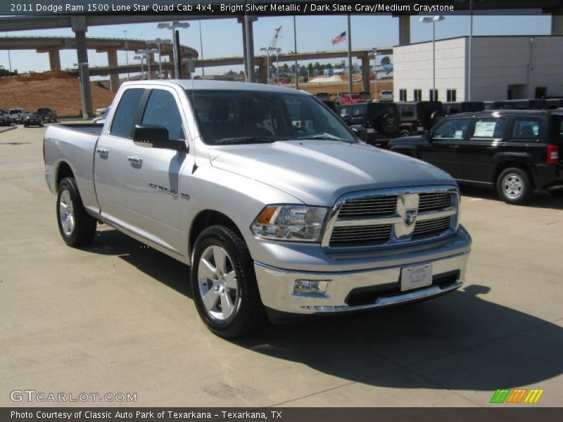 Bright Silver Metallic / Dark Slate Gray/Medium Graystone 2011 Dodge Ram 1500 Lone Star Quad Cab 4x4