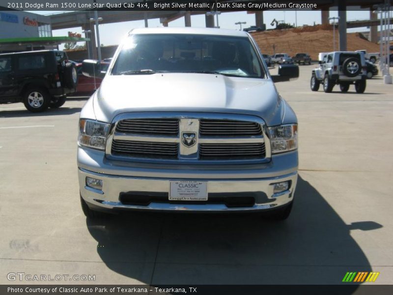 Bright Silver Metallic / Dark Slate Gray/Medium Graystone 2011 Dodge Ram 1500 Lone Star Quad Cab 4x4