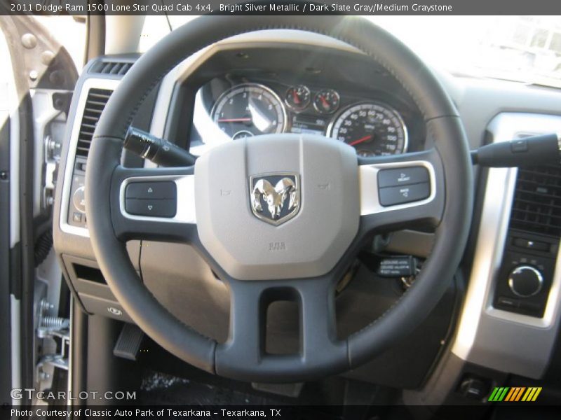 Bright Silver Metallic / Dark Slate Gray/Medium Graystone 2011 Dodge Ram 1500 Lone Star Quad Cab 4x4
