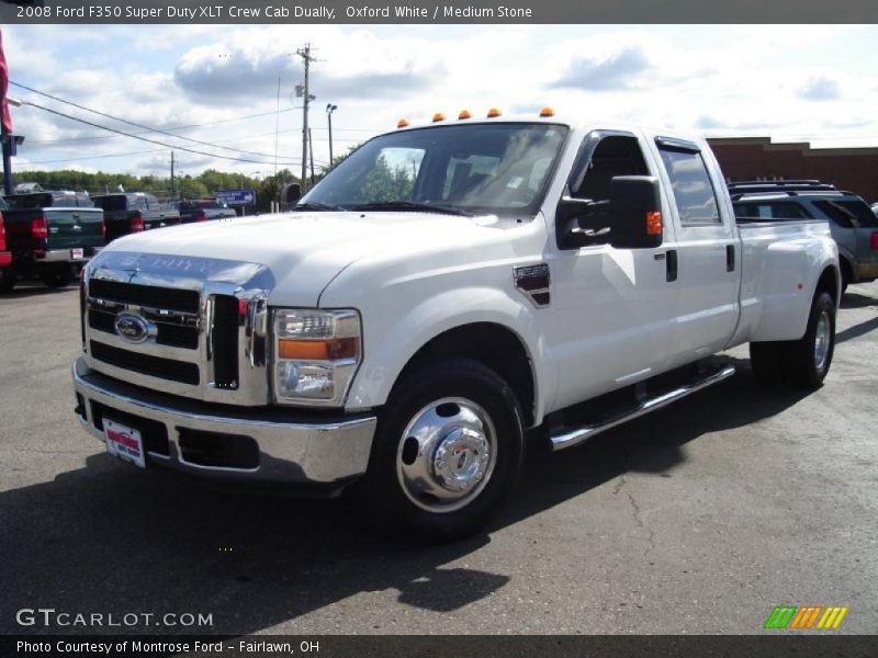 Oxford White / Medium Stone 2008 Ford F350 Super Duty XLT Crew Cab Dually