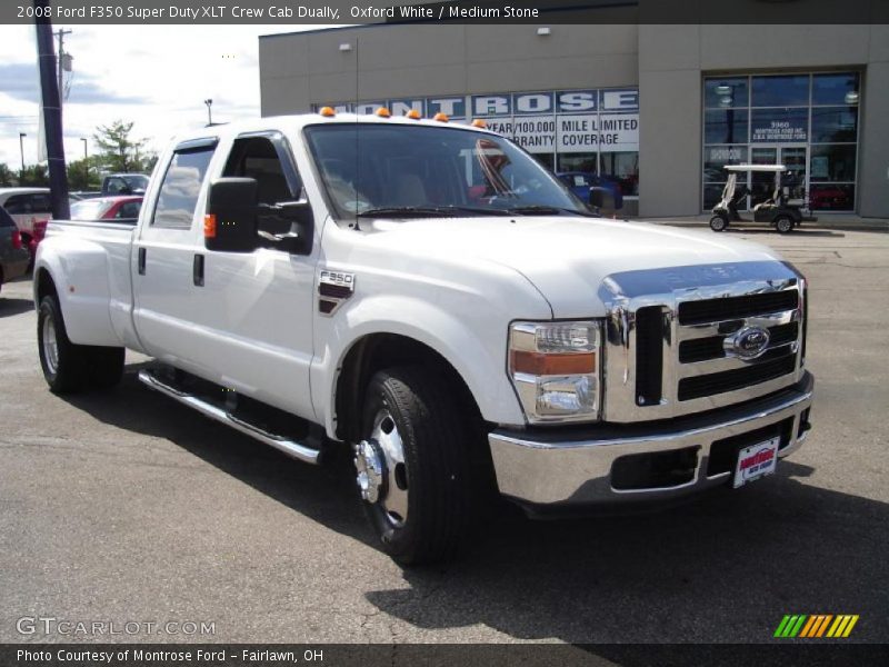 Oxford White / Medium Stone 2008 Ford F350 Super Duty XLT Crew Cab Dually