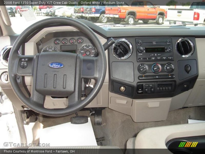 Oxford White / Medium Stone 2008 Ford F350 Super Duty XLT Crew Cab Dually