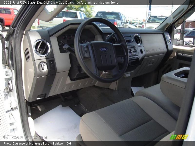Oxford White / Medium Stone 2008 Ford F350 Super Duty XLT Crew Cab Dually