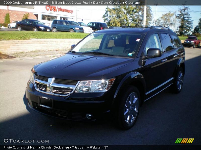 Brilliant Black Crystal Pearl / Dark Slate Gray/Light Graystone 2009 Dodge Journey R/T AWD