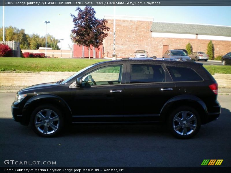 Brilliant Black Crystal Pearl / Dark Slate Gray/Light Graystone 2009 Dodge Journey R/T AWD