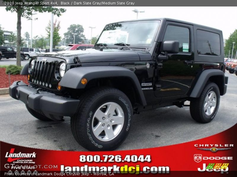 Black / Dark Slate Gray/Medium Slate Gray 2010 Jeep Wrangler Sport 4x4