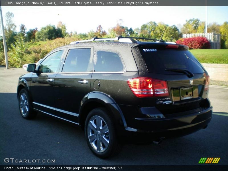 Brilliant Black Crystal Pearl / Dark Slate Gray/Light Graystone 2009 Dodge Journey R/T AWD