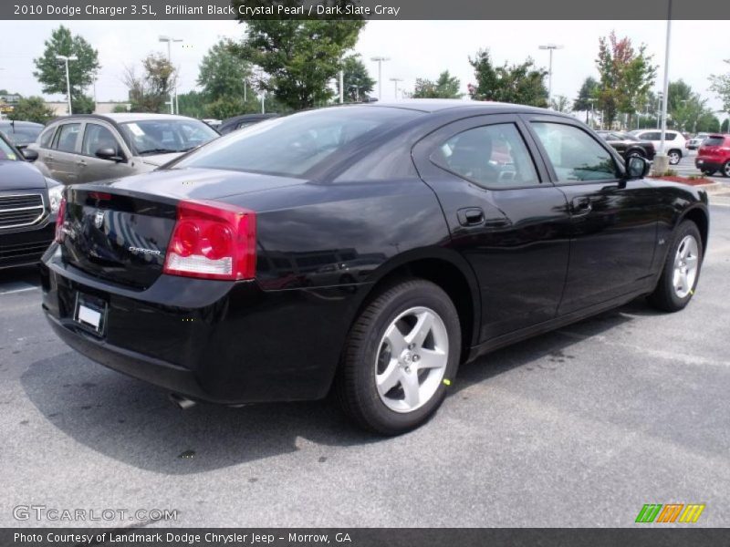 Brilliant Black Crystal Pearl / Dark Slate Gray 2010 Dodge Charger 3.5L