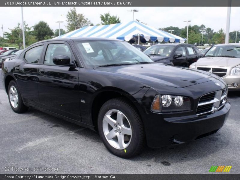 Brilliant Black Crystal Pearl / Dark Slate Gray 2010 Dodge Charger 3.5L