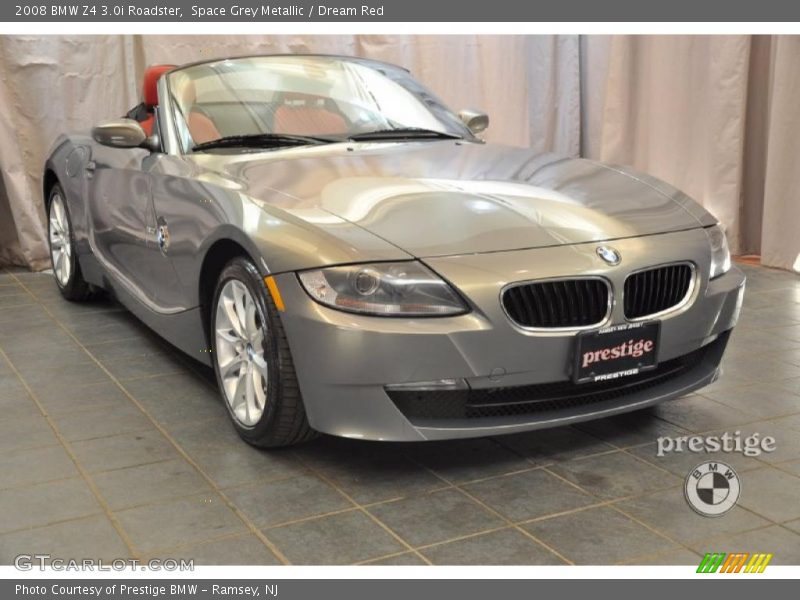 Space Grey Metallic / Dream Red 2008 BMW Z4 3.0i Roadster