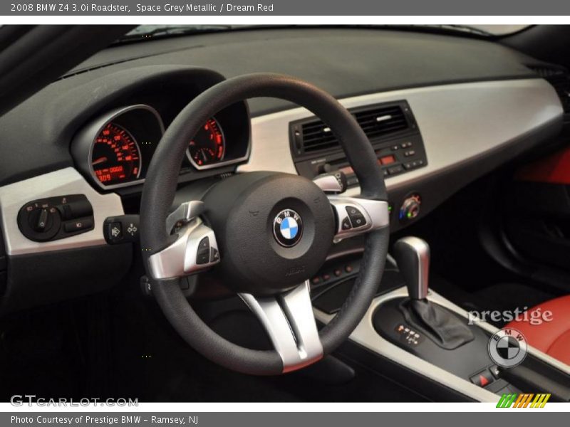 Space Grey Metallic / Dream Red 2008 BMW Z4 3.0i Roadster