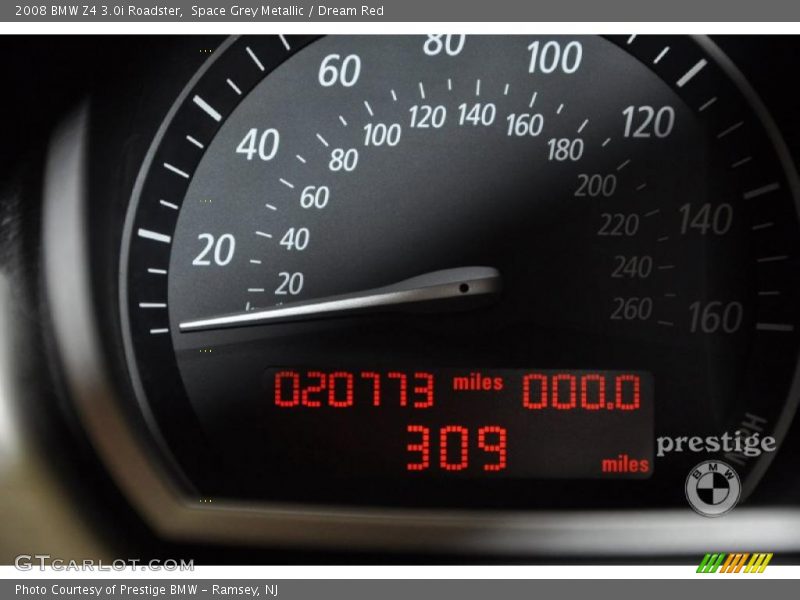 Space Grey Metallic / Dream Red 2008 BMW Z4 3.0i Roadster