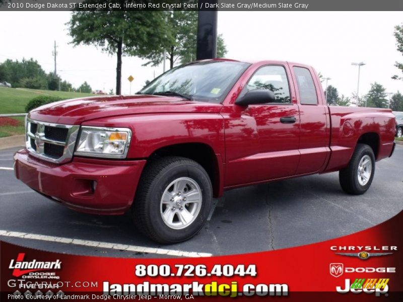 Inferno Red Crystal Pearl / Dark Slate Gray/Medium Slate Gray 2010 Dodge Dakota ST Extended Cab