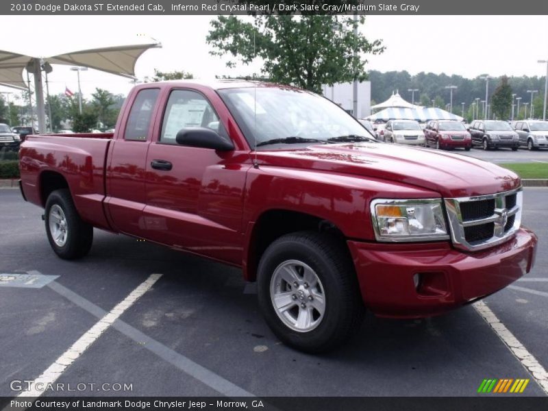 Inferno Red Crystal Pearl / Dark Slate Gray/Medium Slate Gray 2010 Dodge Dakota ST Extended Cab