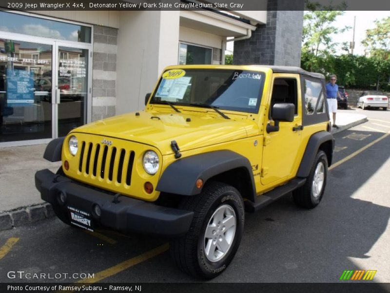 Detonator Yellow / Dark Slate Gray/Medium Slate Gray 2009 Jeep Wrangler X 4x4