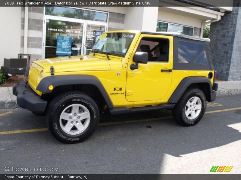 Detonator Yellow / Dark Slate Gray/Medium Slate Gray 2009 Jeep Wrangler X 4x4