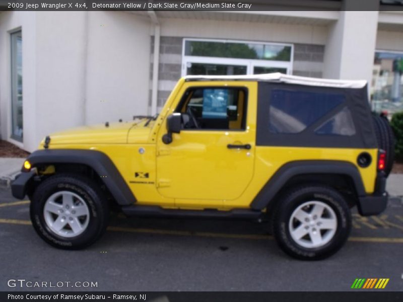 Detonator Yellow / Dark Slate Gray/Medium Slate Gray 2009 Jeep Wrangler X 4x4