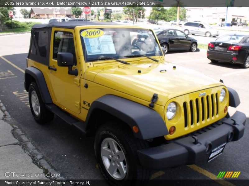 Detonator Yellow / Dark Slate Gray/Medium Slate Gray 2009 Jeep Wrangler X 4x4