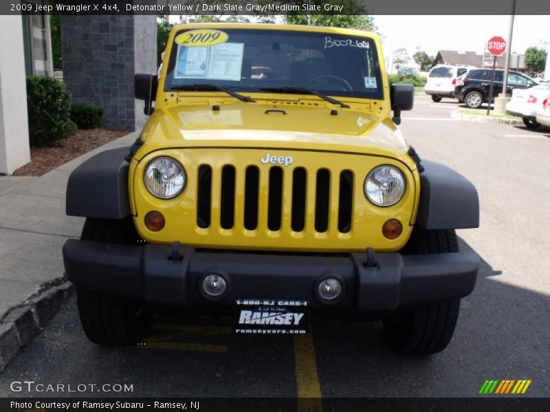 Detonator Yellow / Dark Slate Gray/Medium Slate Gray 2009 Jeep Wrangler X 4x4
