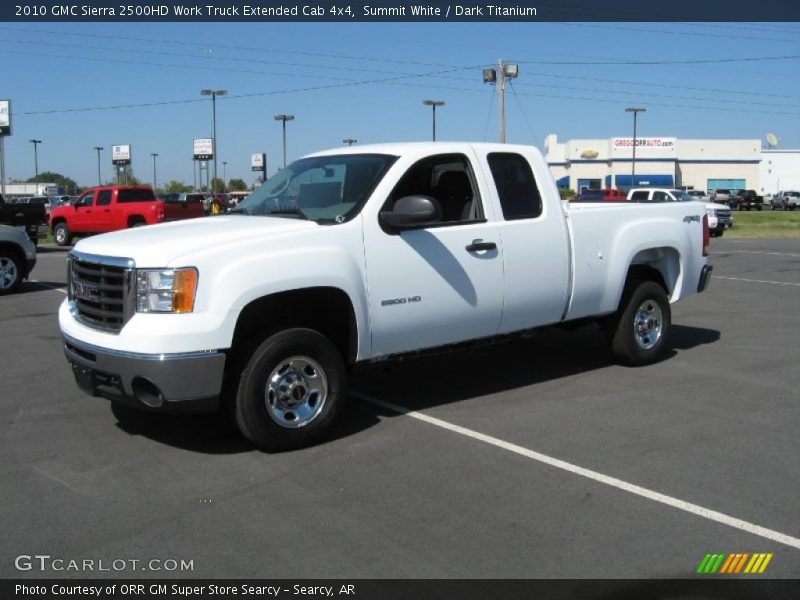 Summit White / Dark Titanium 2010 GMC Sierra 2500HD Work Truck Extended Cab 4x4