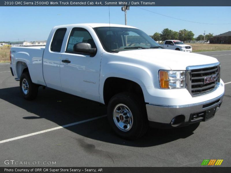 Summit White / Dark Titanium 2010 GMC Sierra 2500HD Work Truck Extended Cab 4x4