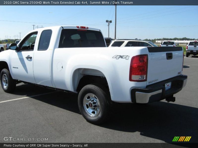 Summit White / Dark Titanium 2010 GMC Sierra 2500HD Work Truck Extended Cab 4x4