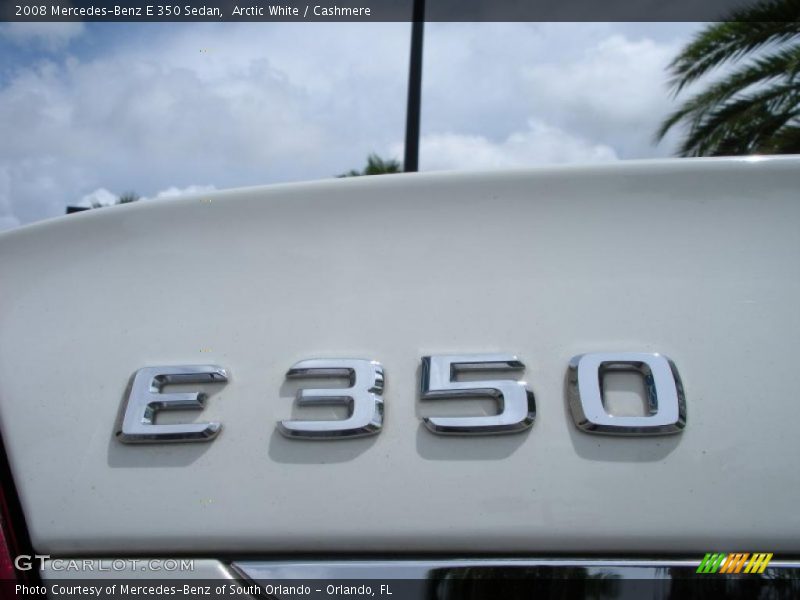 Arctic White / Cashmere 2008 Mercedes-Benz E 350 Sedan