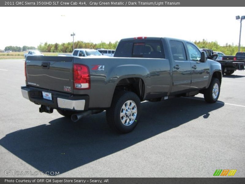 Gray Green Metallic / Dark Titanium/Light Titanium 2011 GMC Sierra 3500HD SLT Crew Cab 4x4
