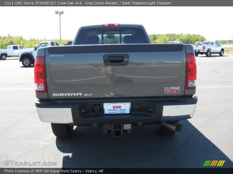 Gray Green Metallic / Dark Titanium/Light Titanium 2011 GMC Sierra 3500HD SLT Crew Cab 4x4