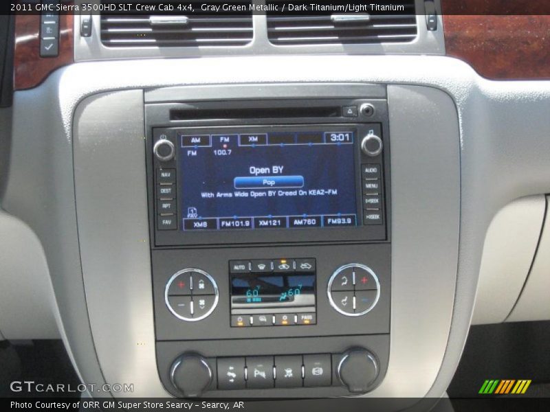 Gray Green Metallic / Dark Titanium/Light Titanium 2011 GMC Sierra 3500HD SLT Crew Cab 4x4