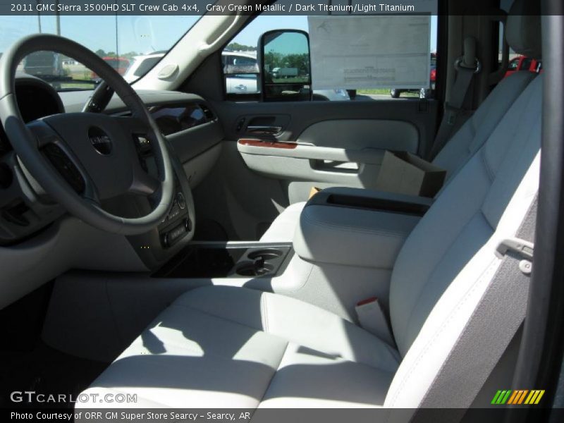 Gray Green Metallic / Dark Titanium/Light Titanium 2011 GMC Sierra 3500HD SLT Crew Cab 4x4